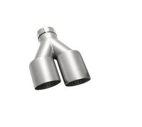SalidaCola 1Uds Tubo Escape Con Punta Silenciador Coche Acero Inoxidable Mate Doble Universal Tipo U Para GTI Para MK7 Para Golf 7 Boquilla PuntaEscape(Left in63-out89mm)