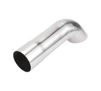 SalidaCola Entrada Identificación 51Mm Punta Escape Hacia Abajo Tubo Codo Curvo Mandril Acero Inoxidable T304 Longitud 230mm 125 Grados autoGarganta(Silver ID 70mm)