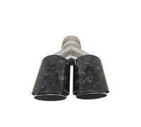 SalidaCola Par Puntas Escape Fibra Carbono En Forma Y Accesorios Coche Con Textura Forjada Boca Al Ras PuntaEscape(ID 51mm-OD 89mm)