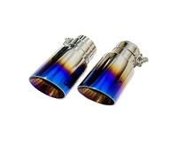 SalidaCola Piezas Automóvil Silenciador Tubo Escape Garganta Trasera Acero Inoxidable Azul Tostado Boca Trompeta Gran Diámetro 1Uds autoGarganta(70mm-1174mm)