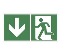 Salidas de emergencia abajo, UE 10 unid.