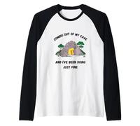 Saliendo de mi Cueva y he Estado Haciendo una Buena canción Camiseta Manga Raglan