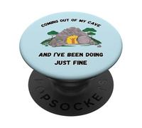 Saliendo de mi Cueva y he Estado Haciendo una Buena canción PopSockets PopGrip Adhesivo