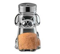 Salière et poivrière drôles en verre Mignon - Animal Chat Chien 10,8 x 7 x 7 cm 80 g avec couvercle en Acier inoxydable - Cuisine Cuisine Barbacoa bar Camping coffret Cadeau