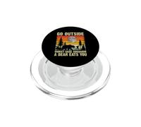 Salir al Exterior en el Peor de los Casos Un Oso te Come Divertido Senderismo Camping PopSockets PopGrip para MagSafe
