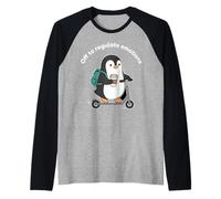 Salir para Regular Las emociones Consejero de Salud Mental de pingüino Camiseta Manga Raglan