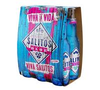 SALITOS - Blue 6 x 0.33 L, Bebida Refrescante de Cerveza, Sabor Ligero, Frutal y Agradable, con Arándanos, Aroma Frutal, Cerveza Aromatizada, Brillante y Transparente, 5% Vol. Alcohol