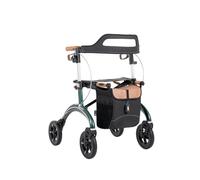 Saljol Andador de carbono, 5,6 kg, ligero, con asiento, bolsa, plegable, para exteriores, altura del asiento: 54 cm, color verde