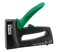 SALKI 86700517 Grapadora Manual Metálica Multifunción - Compatible con Grapas Tipo 53, 13 y Brad 8 - Herramienta Duradera para Carpintería, Tapicería y Reparaciones - Color Negro