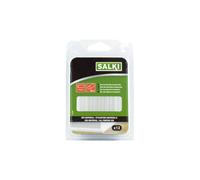SALKI Barras de Cola Termofusible Uso universal - Silicona Caliente de 12 Unidades, 12mm Diámetro, 95mm largo de color Translucida