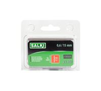SALKI | Clavos PIN 0.6mm Galvanizados | Blíster de 3000 Unidades | Clavos sin Cabeza de 15mm para Grapado Neumático | Compatibles con Clavadoras Neumáticas JSI-12mm | Acabado Gris Resistente