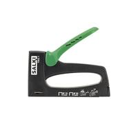 SALKI Grapadora Manual 2 en 1. Herramienta de Grapado TSK 2.1 - Compatible con Grapas nº53 y nº13. Mango ergonómico, dispositivo de cierre, carga inferior y fácil resolución de atascos.