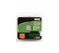 SALKI Grapas para Cercas Ω20 - Blíster de 200 Grapas Anilladas Verdes Omega-20, Diámetro de 2mm.