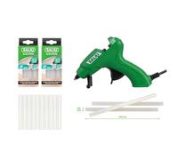 Salki Kit Pistola Termofusible 25W con 40 Barras de Cola 8 mm - Pack Pistola de Silicona Caliente - Pack para Manualidades, Reparaciones y Pequeños Detalles