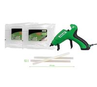 Salki Pack Premium Pistola de Cola Termofusible 60W + 2 Bolsas de 1 kg de Barras Adhesivas - Pack Pistola de Silicona Caliente - Adhesión Rápida para Bricolaje, Reparaciones y Manualidades