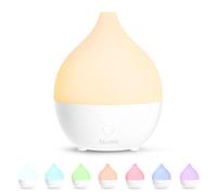 SALKING Difusor Aceites Esenciales 100ml, Humidificador Aceites Esenciales Ultrasónico Sin BPA, Difusor de Aromas 8 LED, Apagado Automático, para Hogar y Oficina, Blanco