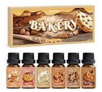 SALKING Juego de Aceites Esenciales para Panadería, Puros y Naturales, para Humidificador Difusores - Pastel de Vainilla, Snickerdoodle, Galleta de Azúcar