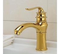 Salle de Bains du Robinet d'évier Vintage, mélangeur de Bassin à Handle pour Eau Chaude Froide, Laiton Antique, Robinet de Salle de Bain mélangeur de Bassin