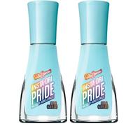 Sally Hansen Insta-Dri X Pride, esmalte de uñas azul sin disculpas, secado rápido, larga duración, brillo sin rayas, azul, 112 DANCE THE NIGHT (Paquete de 2)
