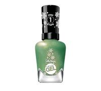 Sally Hansen Miracle Gel™, bajo el árbol, fórmula similar a gel, no necesita lámpara UV, esmalte de uñas verde con purpurina