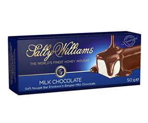 Sally Williams Barra de turrón de chocolate con leche 50 g, 6 unidades