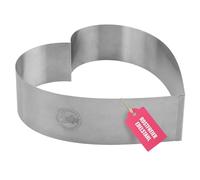 Sallys Molde para hornear en forma de corazón, 28 cm de diámetro, 8 cm de alto, marco en forma de corazón de acero inoxidable, a prueba de fugas y apto para horno, apto para lavavajillas