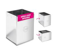 Sallys Molde para repostería, redondo, rectangular, rectangular, varios tamaños y formas (marco para hornear, 14,5 x 14,5 hasta 26 x 26 cm - 20,5 cm de alto)