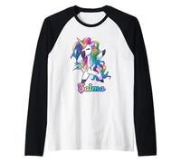 Salma Name Custom Rainbow Unicorn Dabbing Camiseta Manga Raglan