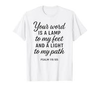 Salmo 119:105 Pies de lámpara Camino de luz Escritura Versículo bíblico Dios Camiseta