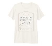 Salmo 23 Fe Cristiana Versículo de la Biblia Cita de Aguas Still Waters Camiseta Premium