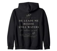 Salmo 23 Versículo bíblico Cristiano Still Waters Faith Sudadera con Capucha