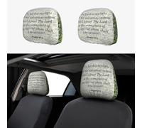 Salmo 27 1 2 Piezas Bordado Personalizado Suave Transpirable Funda de reposacabezas para Asiento de Coche Protección Accesorios para automóviles