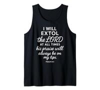 Salmo 34 1 I Will Extol The Lord At All Times Versículo de la Biblia Camiseta sin Mangas