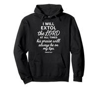 Salmo 34 1 I Will Extol The Lord At All Times Versículo de la Biblia Sudadera con Capucha