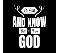 Salmo 46:10 Versículo bíblico Estad quietos y conoced que yo soy Dios Pegatinas artísticas de vinilo 49.4x65.1cm Impermeable Blanco