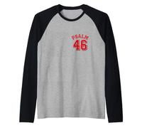 SALMO 46 | Dios es Nuestro Refugio y Fortaleza (Anverso y Atrás) Camiseta Manga Raglan