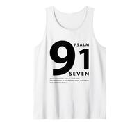 Salmo 91 Siete versículo bíblico Inspirador Cristiano Camiseta sin Mangas