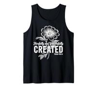 Salmo Creado Temerosamente Y Maravillosamente 139 14 Fe Floral Camiseta sin Mangas