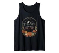 Salmo Cristiano de otoño 107 Cita de fe de Acción de Gracias Camiseta sin Mangas