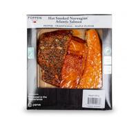Salmón Atlántico Noruego Ahumado en Caliente - Pack Variedad 3 Sabores: Tradicional, Pimienta y Arce - 453g - Foppen - Certificado ASC - Sin Antibióticos - Rico en Proteína y Omega-3 - NEXU
