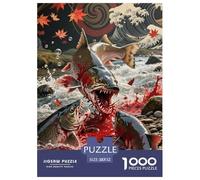 Salmón Atlántico Puzzle 1000 Piezas Elementos Japoneses Rompecabezas Difícil Y Estimulante Decoración Interior de Cartón 100% Reciclado para Los Amantes De Puzzles 52x38cm/1000pcs