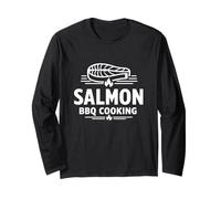 Salmon BBQ Cooking Seafood Grill Manga Larga