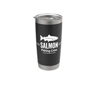 Salmon Fishing Crew River Hunter Vaso térmico de acero inoxidable de doble pared