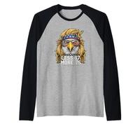 Salmonete Rubio águila patriótica | Menos 67 Más del 76 para América Camiseta Manga Raglan