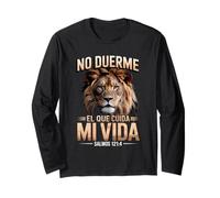 Salmos 121:4 - Dios Siempre me cuida Christian Lion Manga Larga