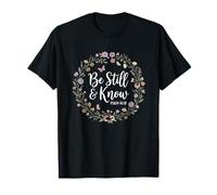 Salmos 46 Versículo de la Biblia Be Still and Know Christian Design Camiseta