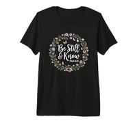 Salmos 46 Versículo de la Biblia Be Still and Know Christian Design Camiseta Premium