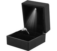 Salmue - Caja de regalo de joyería con luz LED, collar, anillo colgante, caja de almacenamiento para propuesta de boda, compromiso, San Valentín, favores cumpleaños encantos (1, 1 Unité (Lot de 1),
