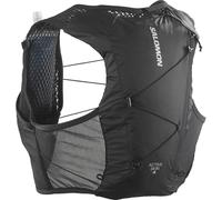 Salomon Active Skin 4 Chaleco de Hidratación Trail Running Senderismo Trail Running Senderismo MTB Unisexo con frascos de hidratación incluidos, Hidratación Sencilla, Ajuste preciso, Negro, XS