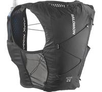 Salomon Active Skin 4 Chaleco de Hidratación Trail Running Senderismo Trail Running Senderismo MTBcon frascos de hidratación incluidos, Diseño para Mujer, Hidratación Sencilla, Negro, M